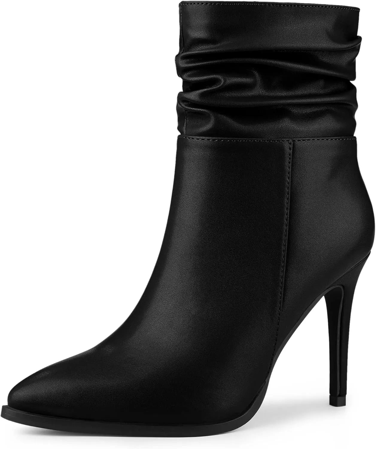 Perphy Slouch Pointed Toe Stiletto Heel Ankle Bootie Dressy Boots for Women