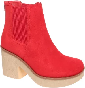 Pierre Dumas Women's Platform Chunky Heels Chelsea Ankle Boots