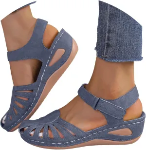 Platform Clogs for Women Closed Toe Wedge Sandals Slip On Walking Sandals Hollow Out Comfortable Vacation Sandals