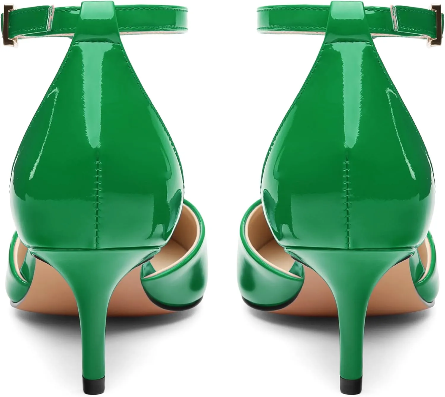 Pointed Closed Toe Heels for Women, Women's Ankle Strap Pumps, Wedding Party Office Business Dress Shoes