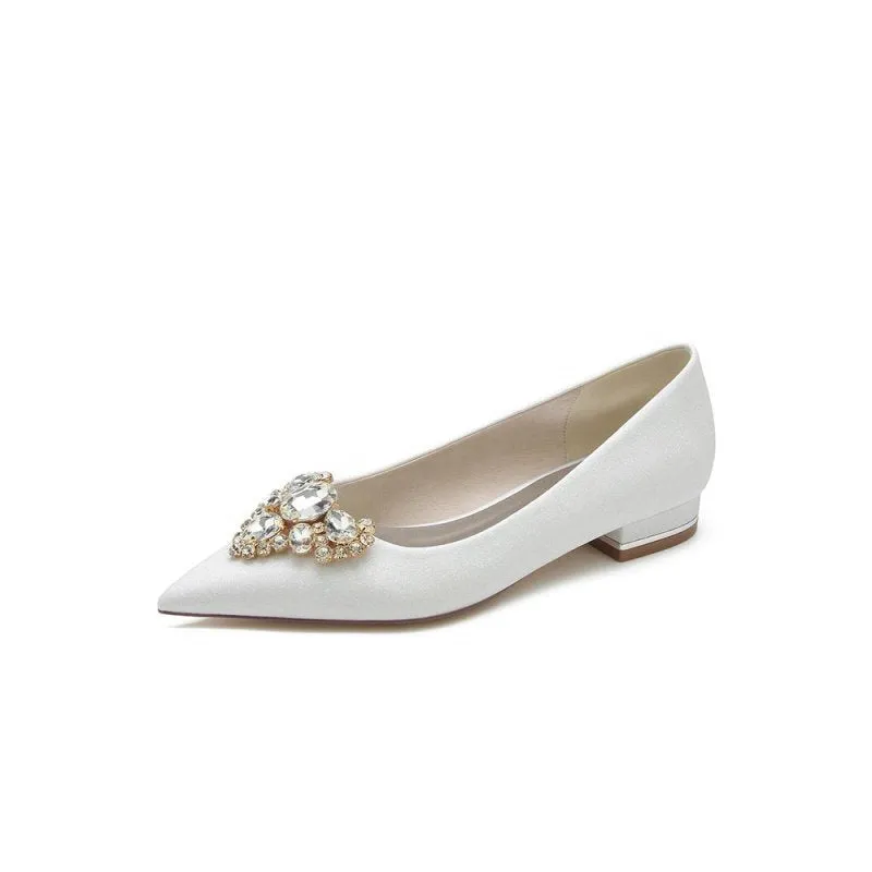 Pointed Toe Rhinestone Glitter Women's Wedding Shoes