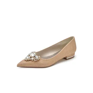 Pointed Toe Rhinestone Glitter Women's Wedding Shoes