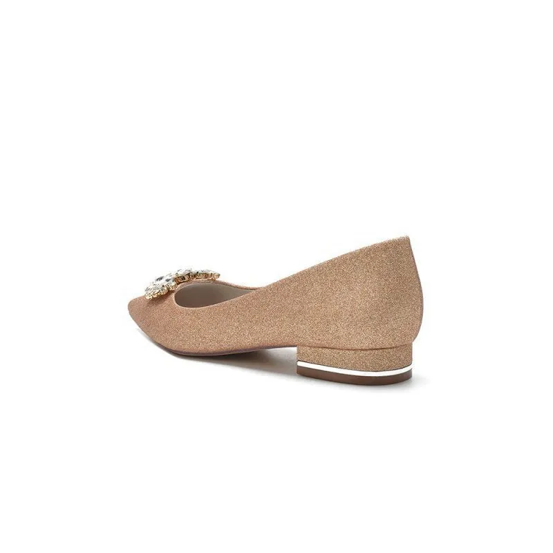 Pointed Toe Rhinestone Glitter Women's Wedding Shoes