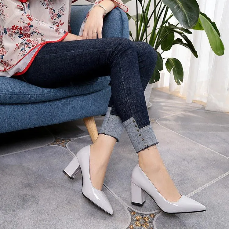 Pointed Toe Square Heel