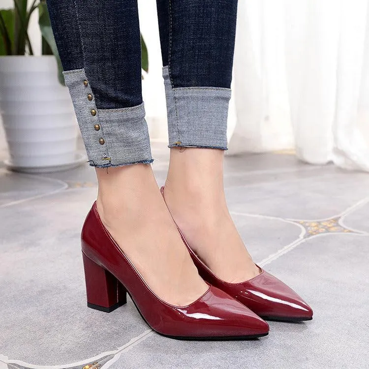 Pointed Toe Square Heel