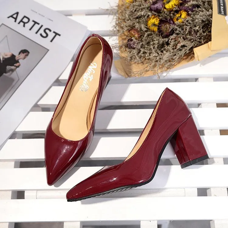 Pointed Toe Square Heel