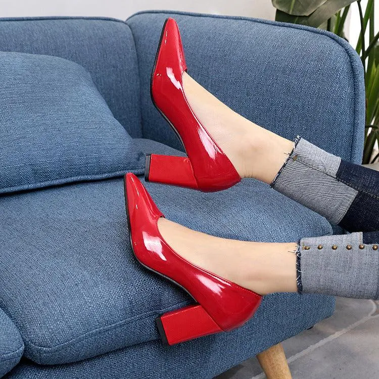 Pointed Toe Square Heel