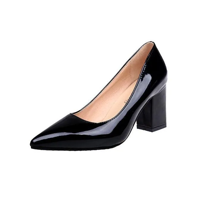 Pointed Toe Square Heel