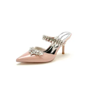 Pointed Toe Wedding Shoes with Rhinestone