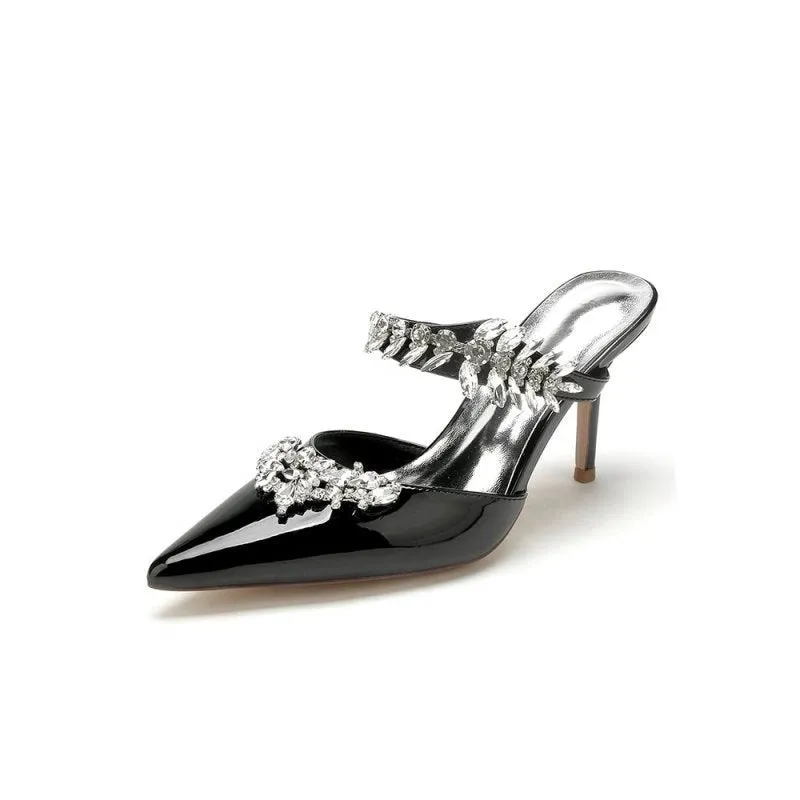 Pointed Toe Wedding Shoes with Rhinestone