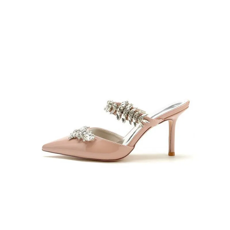 Pointed Toe Wedding Shoes with Rhinestone