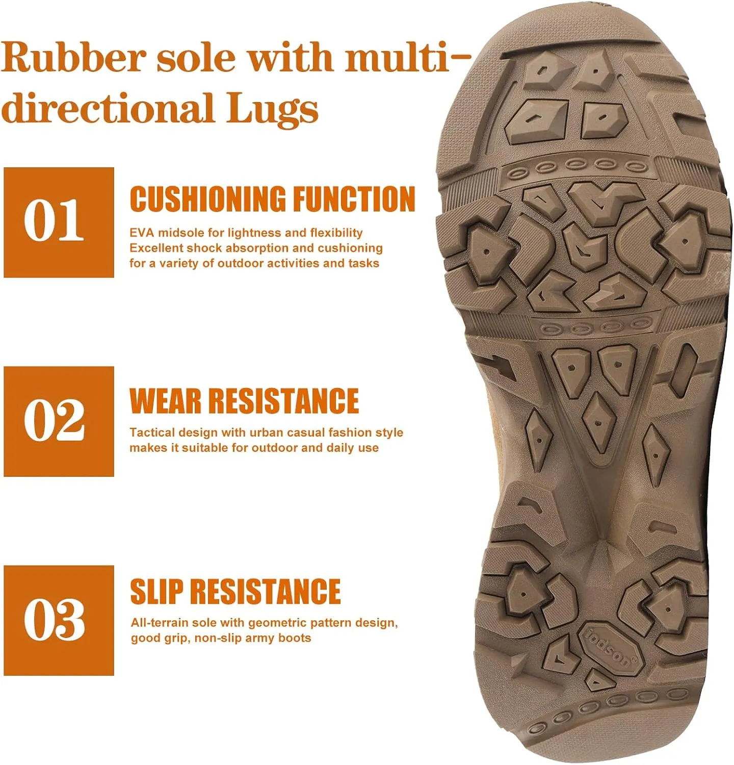 QUNLON Tactical Military Combat Boots Lightweight Desert Jungle Army Work Outdoor Motorcycle Boots Side Zipper