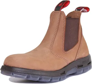RedbacK Boots UBCH Mesa Crazy Horse Nubock Tan Soft Toe Leather Work Boots