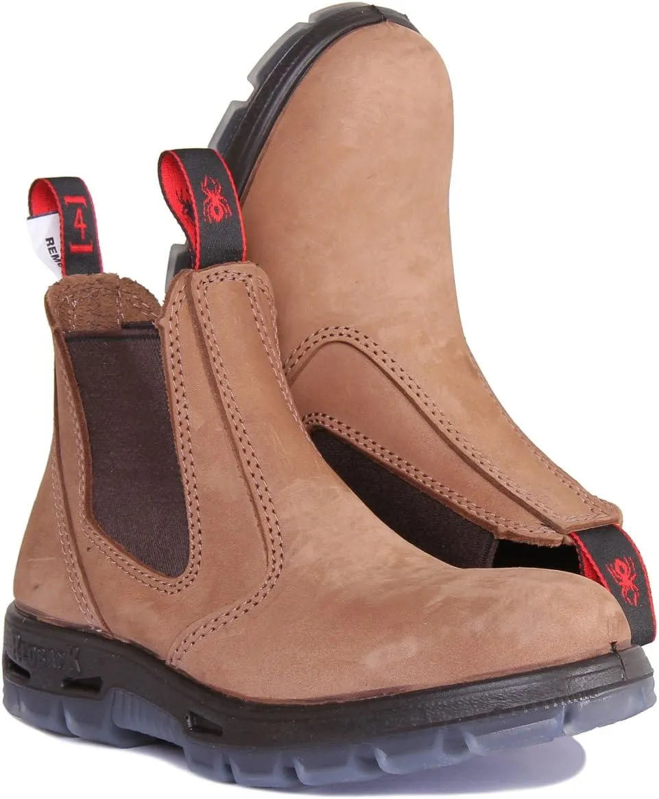 RedbacK Boots UBCH Mesa Crazy Horse Nubock Tan Soft Toe Leather Work Boots