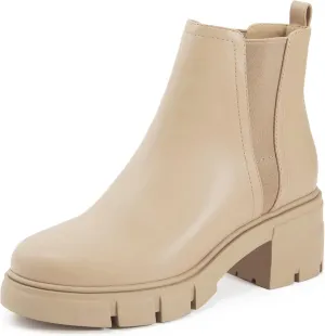 REDTOP Women's Chelsea Boots Elastic Chunky Block Heel Platform Lug Sole Ankle Booties