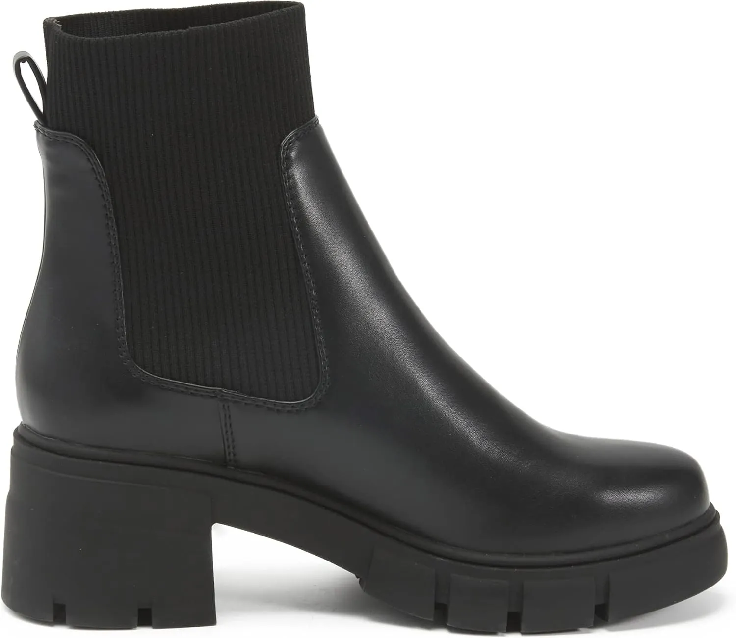 REDTOP Women's Elastic Chelsea Boots Chunky Block Heel Platform Lug Sole Ankle Booties
