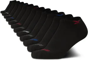 Reebok Boys' Low Cut Socks - 12 Pack Stretch Performance No Show Socks with Arch Support - Cushioned Athletic Socks for Boys