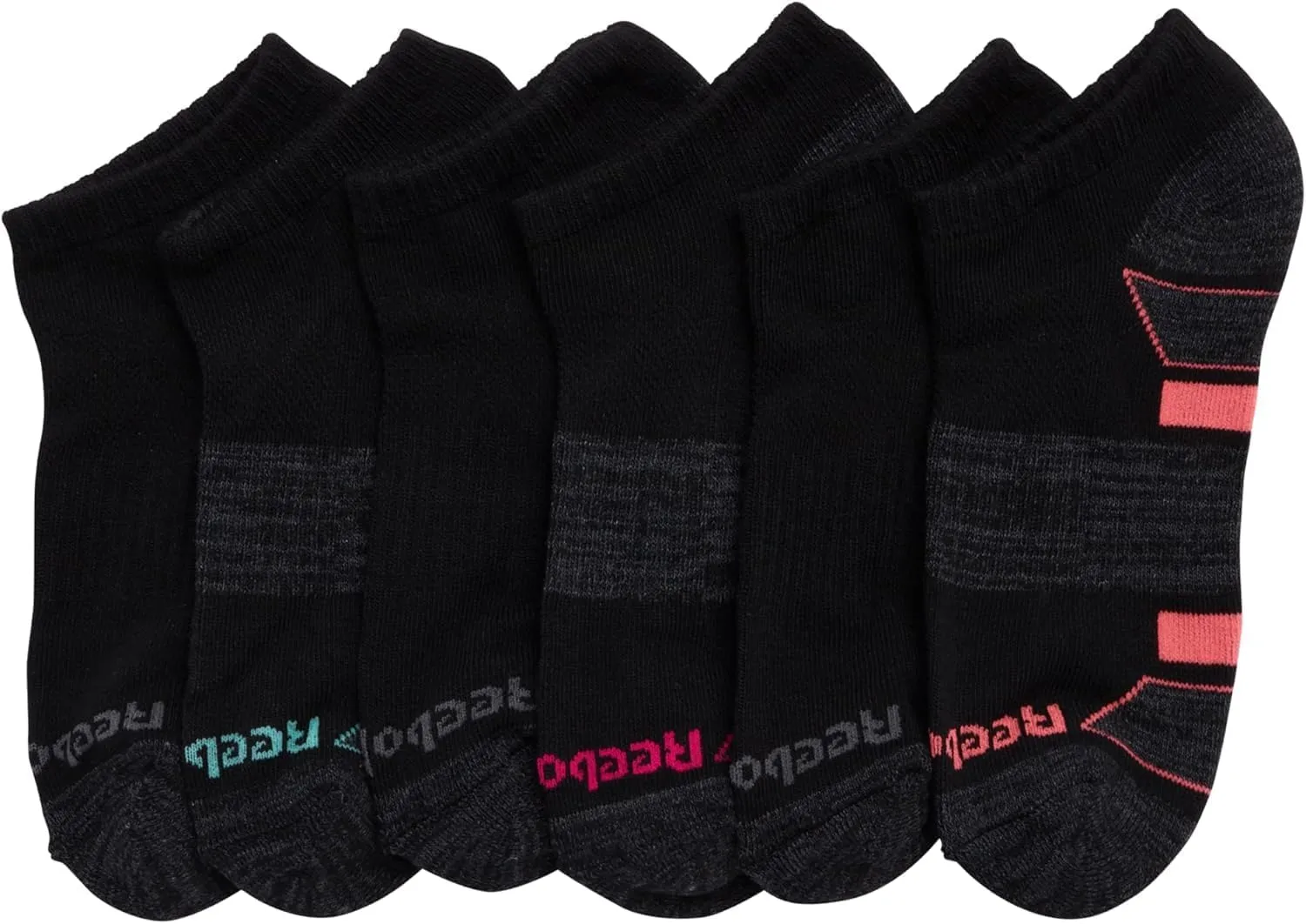 Reebok Women's Athletic Socks - Performance Cushioned Low Cut Socks (6 Pack)