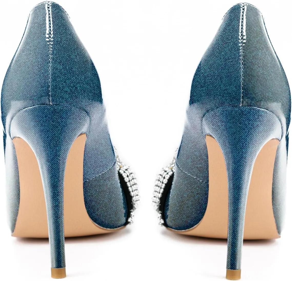 Reindee Lusion Womens High Stiletto Heels Pumps Music Note Printed Closed Toe Sexy Shoes