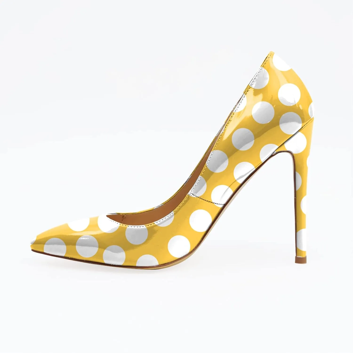 Reindee Lusion Womens High Stiletto Heels Pumps Music Note Printed Closed Toe Sexy Shoes