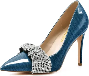 Reindee Lusion Womens High Stiletto Heels Pumps Music Note Printed Closed Toe Sexy Shoes