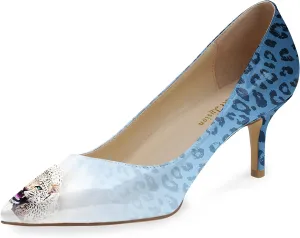 Reindee Lusion Womens Low Kitten Comfortable High Heels Music Note Printed Closed Toe Sexy Pumps Shoes