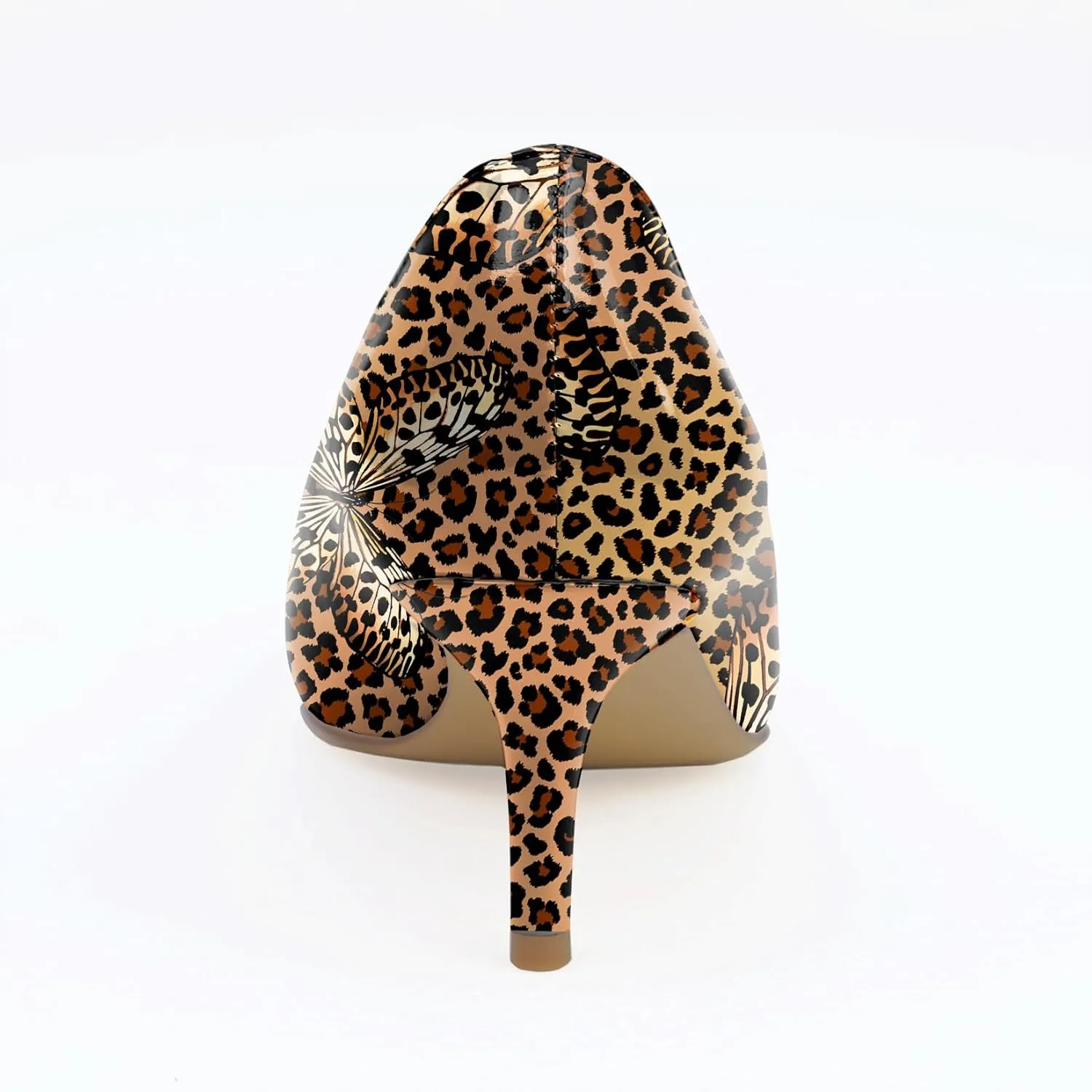 Reindee Lusion Womens Low Kitten Comfortable High Heels Music Note Printed Closed Toe Sexy Pumps Shoes