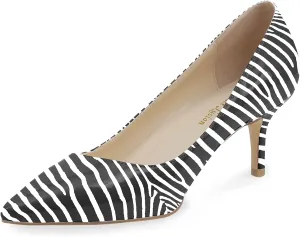 Reindee Lusion Womens Low Kitten Comfortable High Heels Music Note Printed Closed Toe Sexy Pumps Shoes
