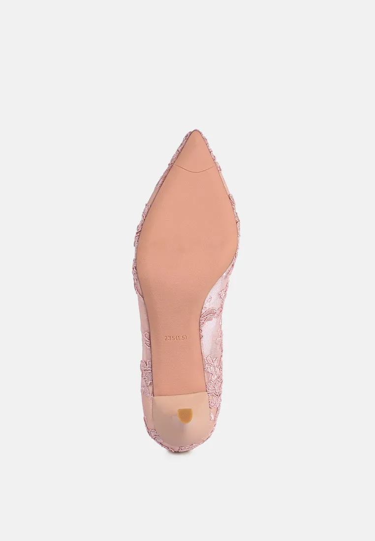 Reunion Lace Mid Heel Pumps By Ruw