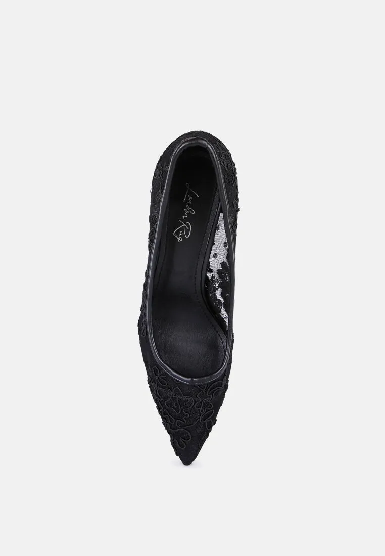 Reunion Lace Mid Heel Pumps By Ruw