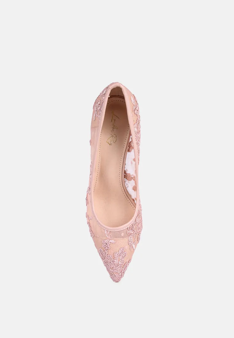 Reunion Lace Mid Heel Pumps By Ruw
