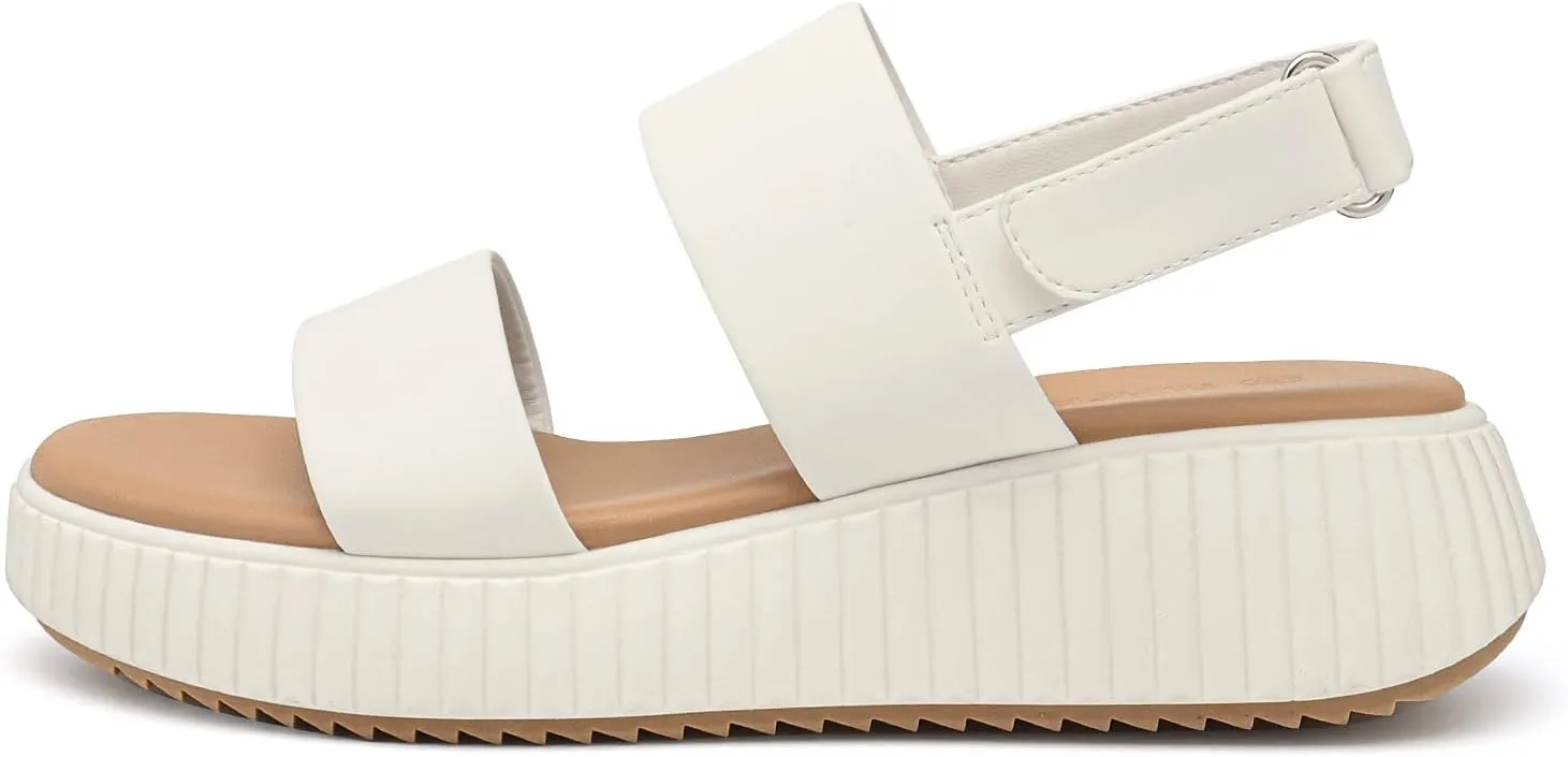 Rihero Women's Comfortable Walking Sandals Casual Summer Outdoor Open Toe Low Flatform Platform Wedge Sandals