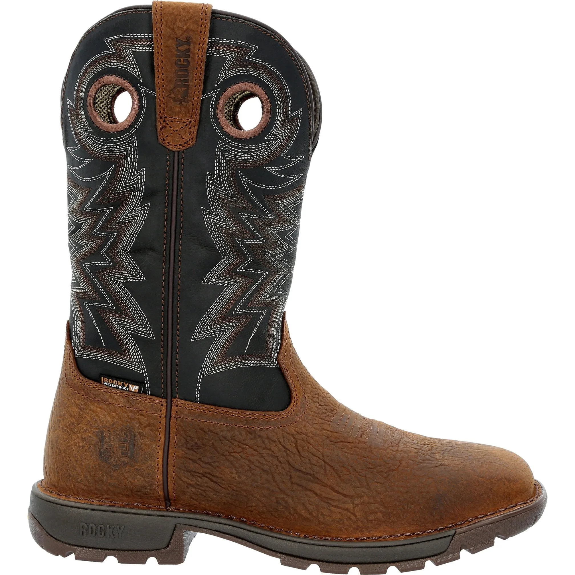 Rocky Men's Legacy 32 11" Steel Toe Waterproof Western Work Boot- Brown- RKW0356
