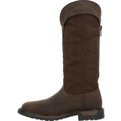 Rocky Men's Original Ride FLX 16" Composite Toe Waterproof Snake Boot- Brown- RKW0347