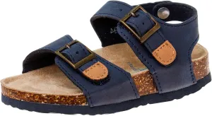 Rugged Bear Kids Sandals Cork Double Buckle Slides Summer Sandals for Boys Size 5-10 Toddler