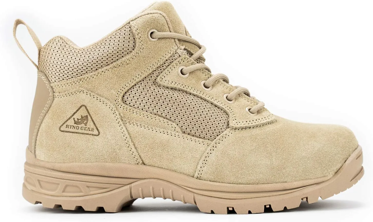 RYNO GEAR Men's Military & Tactical Boots, CoolMax Tactical Combat Military Durable Leather Work Utility 4.5" Boots