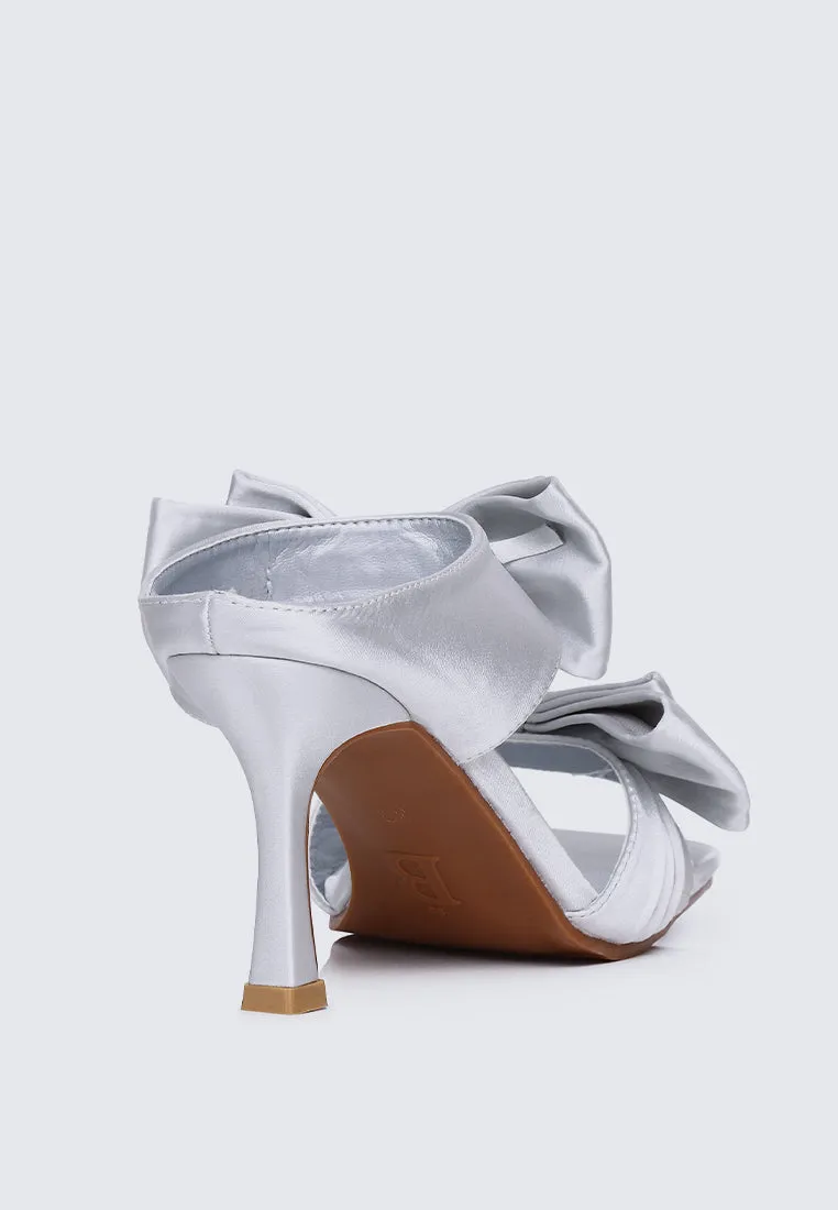 Sabrina Comfy Heels In Silver