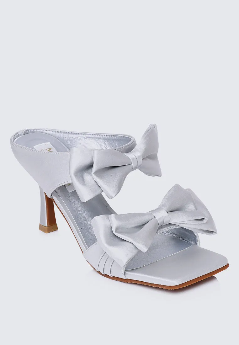 Sabrina Comfy Heels In Silver
