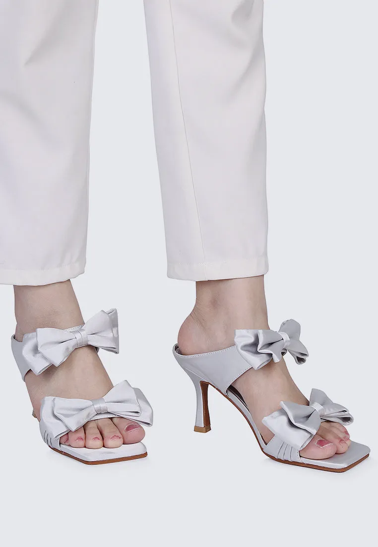 Sabrina Comfy Heels In Silver