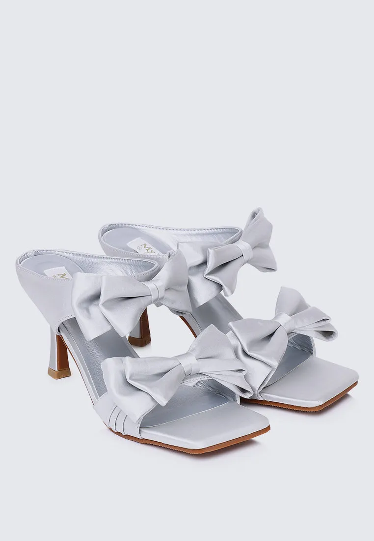 Sabrina Comfy Heels In Silver