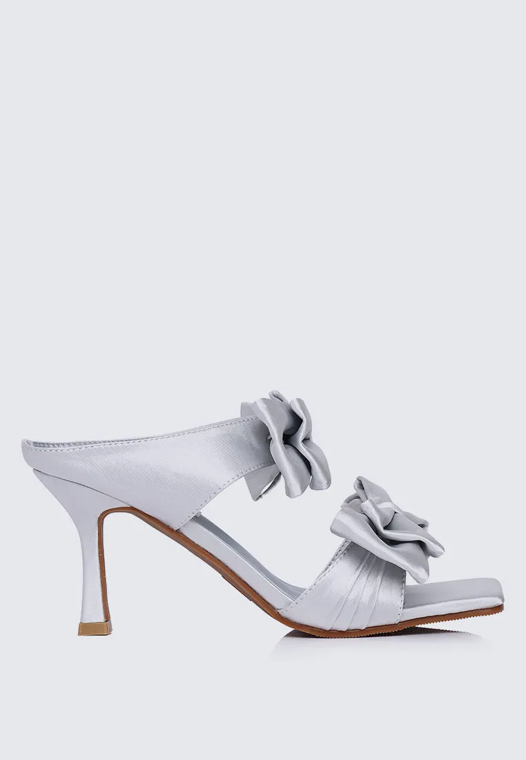 Sabrina Comfy Heels In Silver