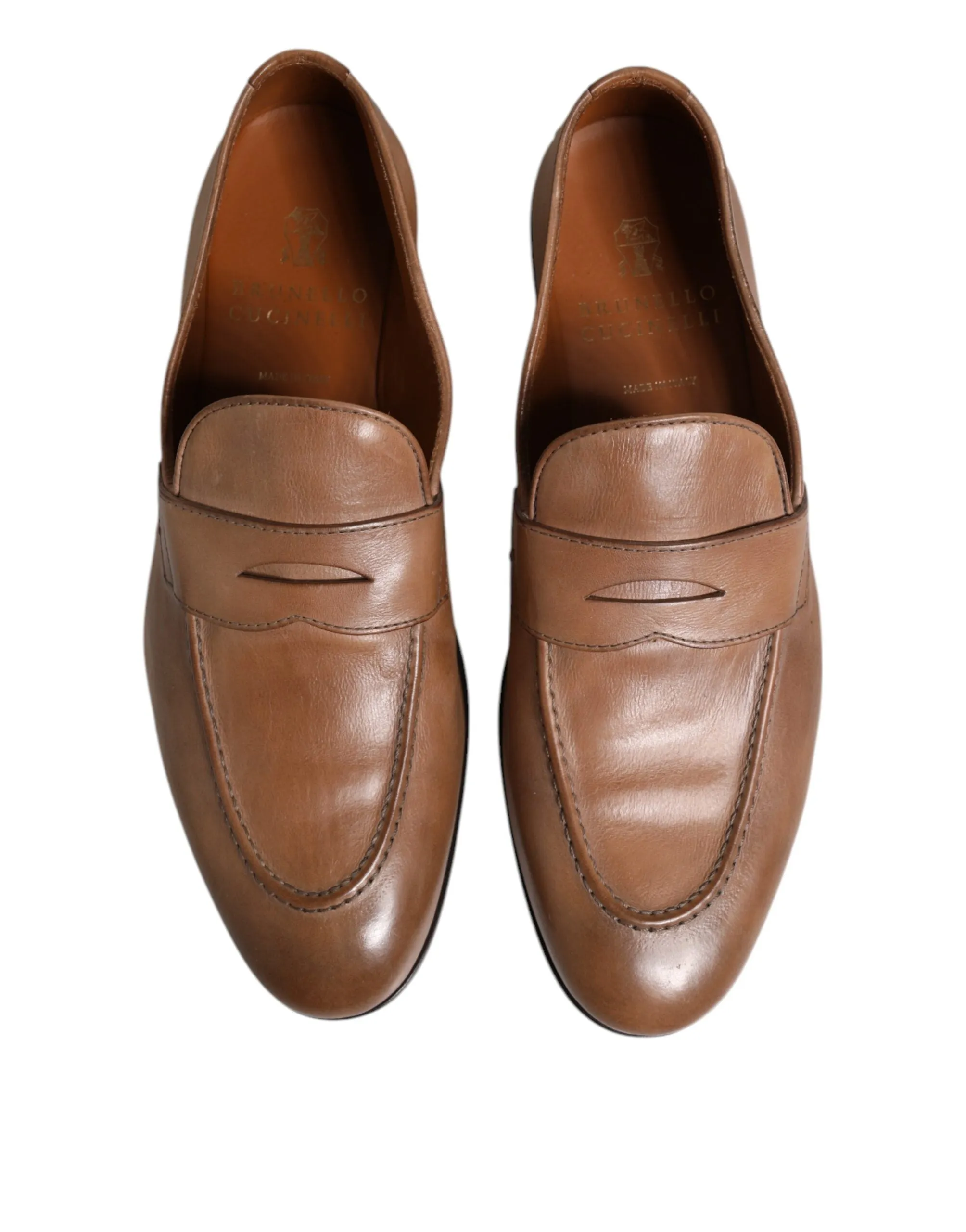 Safe transactions Cucinelli Great savings Dress Shoes Brunello Brown Loafer Leather