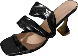 Sandals for Women 2025 Heeled Sandals Chunky Sandals Block Heel Sandals Heels Sandals Square Toe Sandals For Women