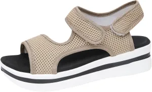 Sandals for Women Summer 2025 Comfortable Wedge Platform Sandals Fashion Trendy Dressy Slip-on Open-Toe Shoes with Arch Support Sport Outdoor Sandal Summer Orthopedic Shoes 2025
