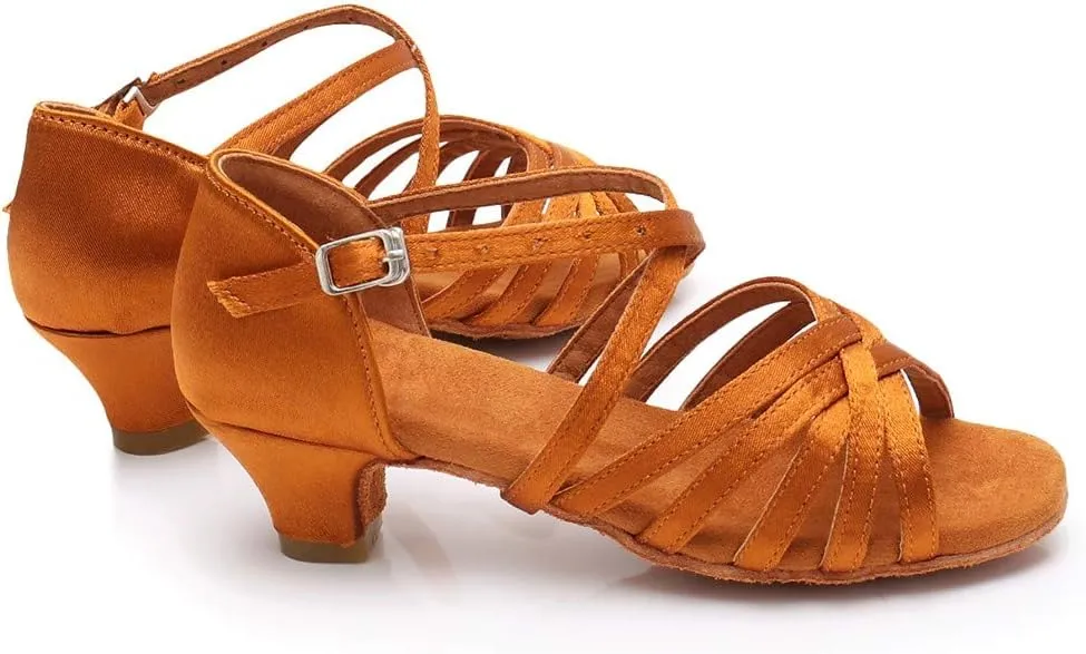Sandals Women 2025 Fashion Latin Dance Shoes Ballroom Mid Heel Dance Shoes Strappy Wedding Bridesmaid Shoes