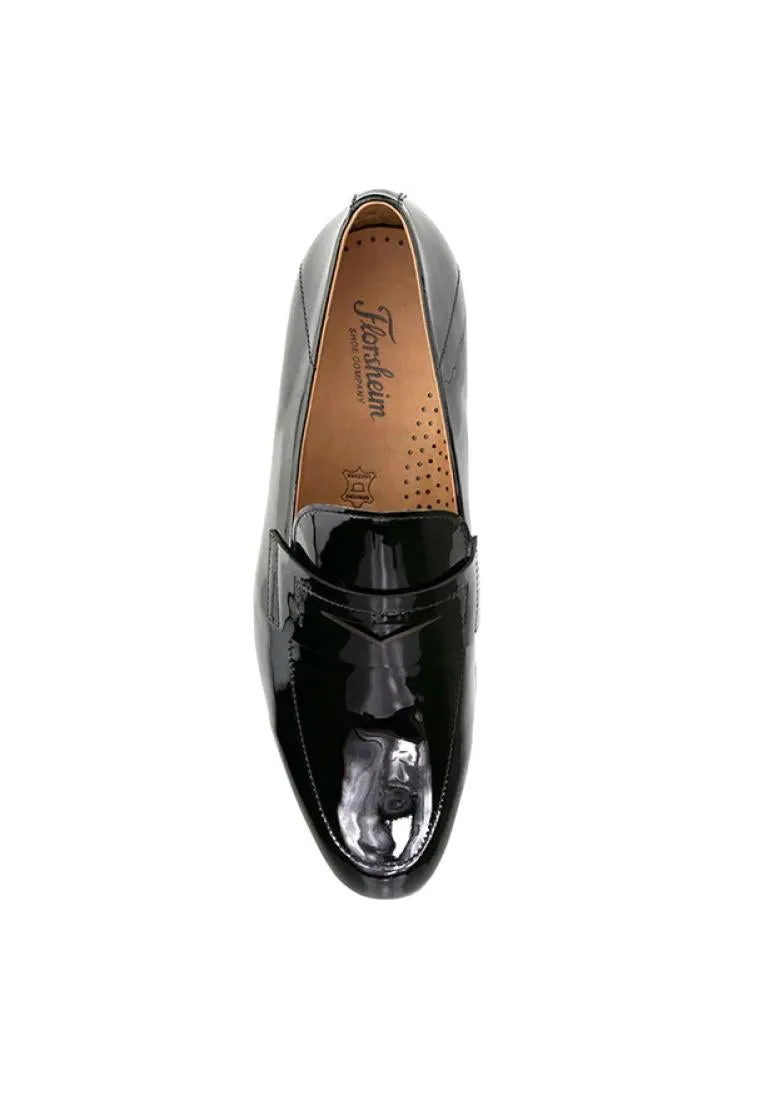 SEVILLE Men's Moc Toe Penny Loafer Black Patent