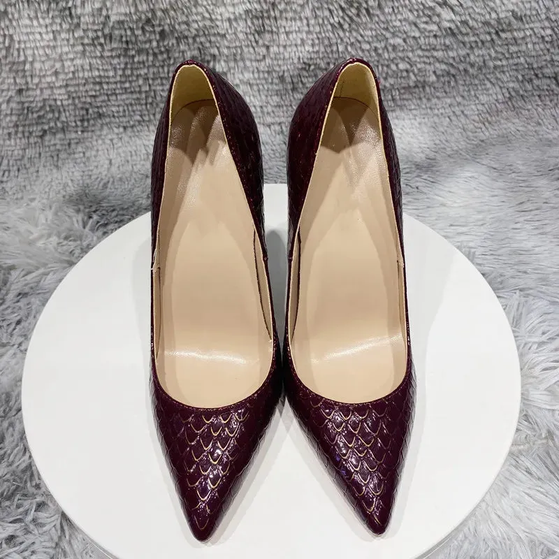 sexy 12cm Women's serpentine high heels,