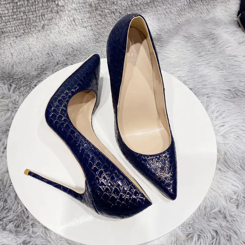 sexy 12cm Women's serpentine high heels,
