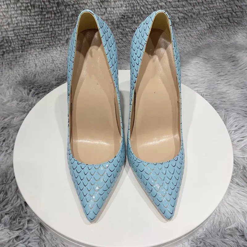 sexy 12cm Women's serpentine high heels,