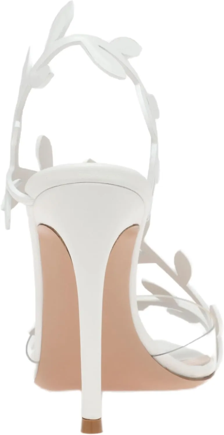 sexytag Clear Stiletto High Heels Pointed Open Toe Strappy Slingback Heeled Sandals for Women